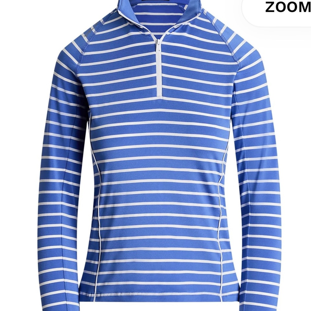 RLX Ralph Lauren Blue and White Striped Women's Rash Guard M nwt